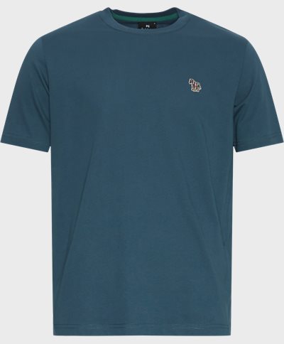 PS Paul Smith T-shirts 011RZ-M20064 MENS SS REG FIT TSHIRT ZEBRA BADGE Blue