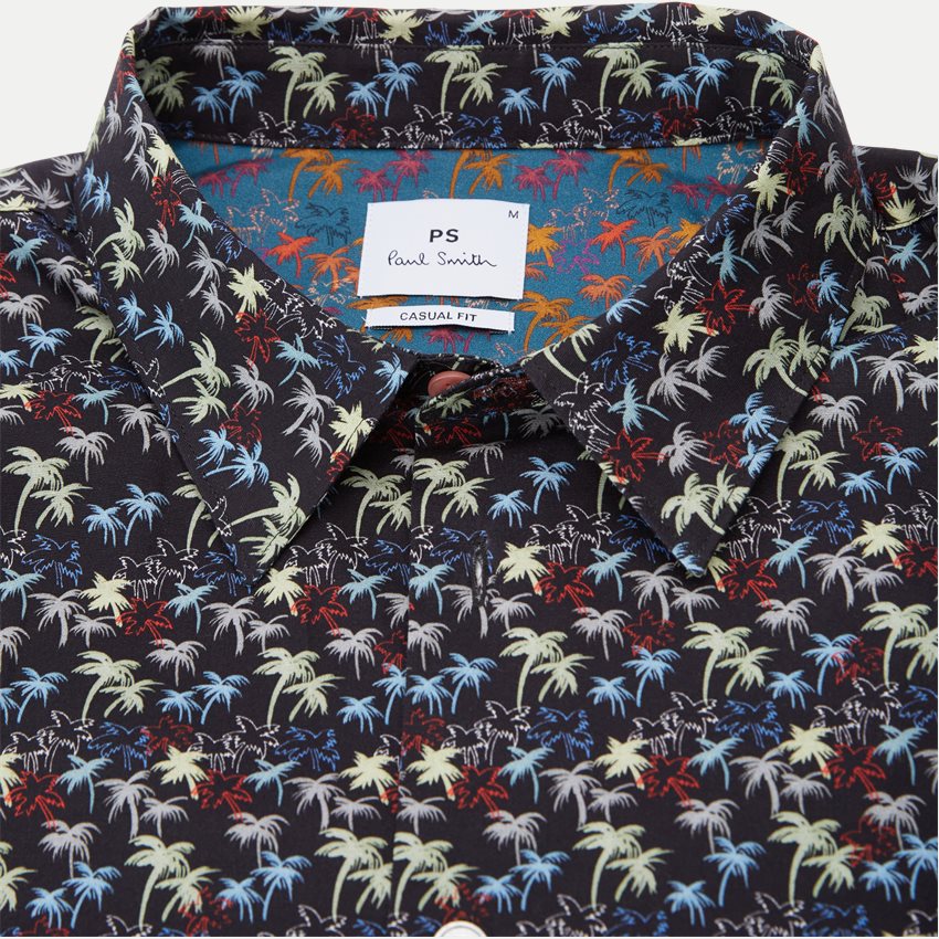 PS Paul Smith Skjorter 524T-M22033 MENS SS CASUAL FIT SHIRT SORT