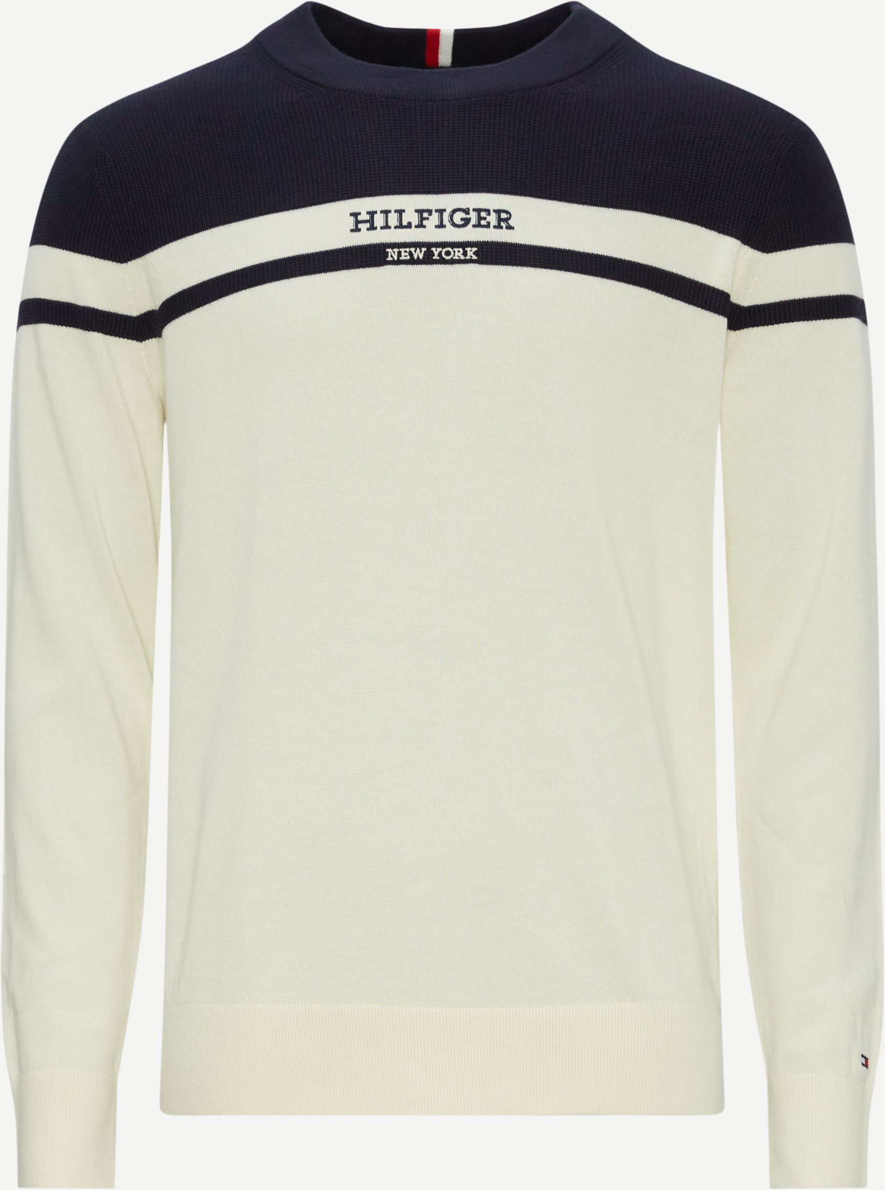 Tommy Hilfiger Stickat 33529 COLORBLOCK GRAPHIC C NK SWEATER Sand