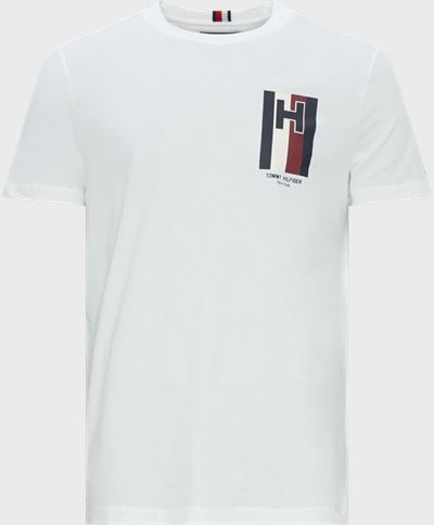 Tommy Hilfiger T-shirts 33687 H EMBLEM TEE Vit