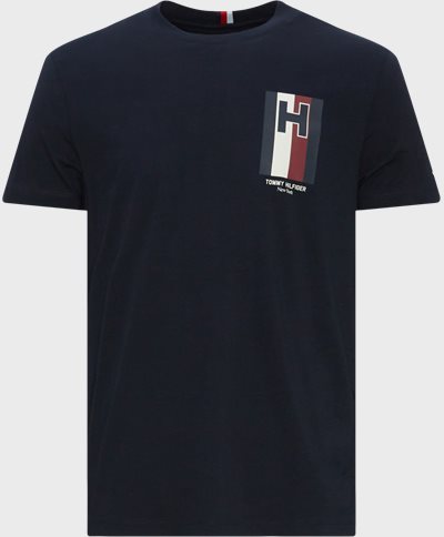 Tommy Hilfiger T-shirts 33687 H EMBLEM TEE Blue