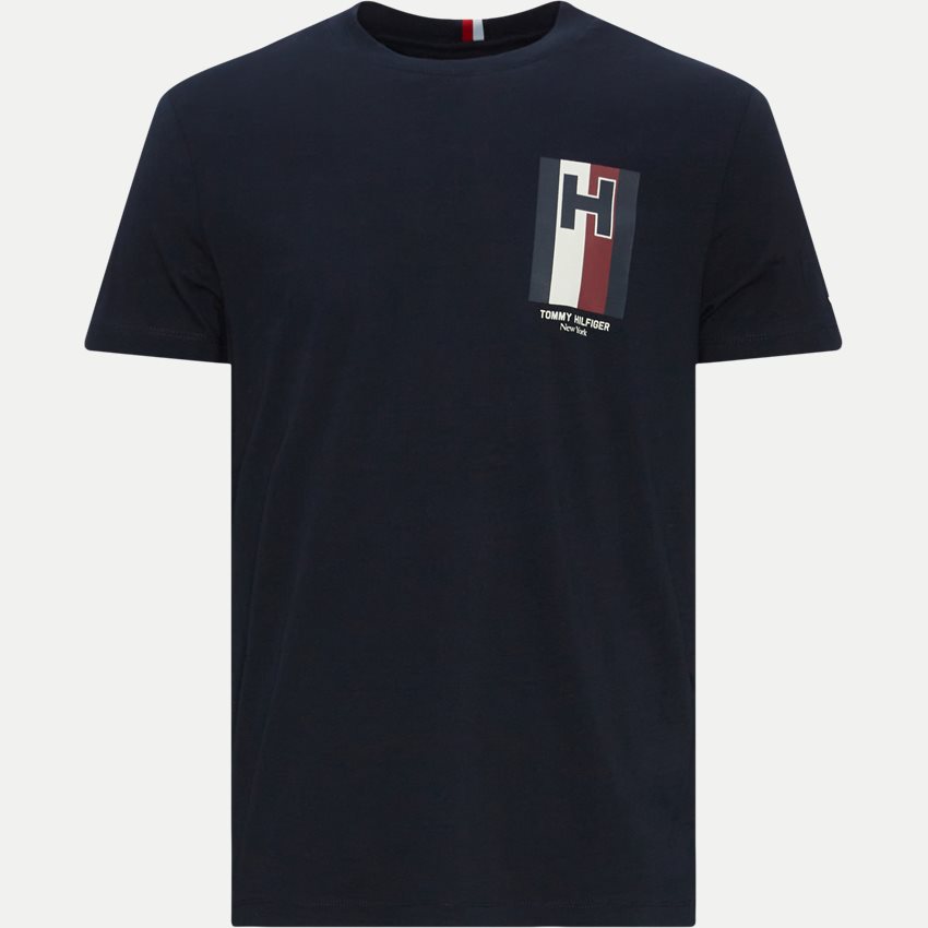 33687 H EMBLEM TEE T-shirts NAVY from Tommy Hilfiger 41 EUR