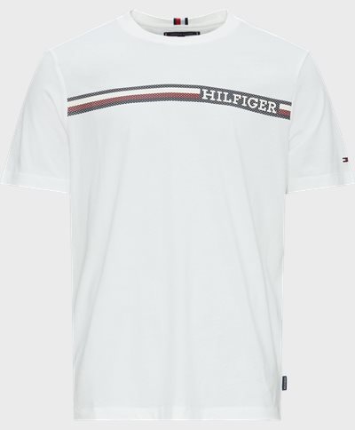 Tommy Hilfiger T-shirts 33688 MONOTYPE CHEST STRIP TEE White