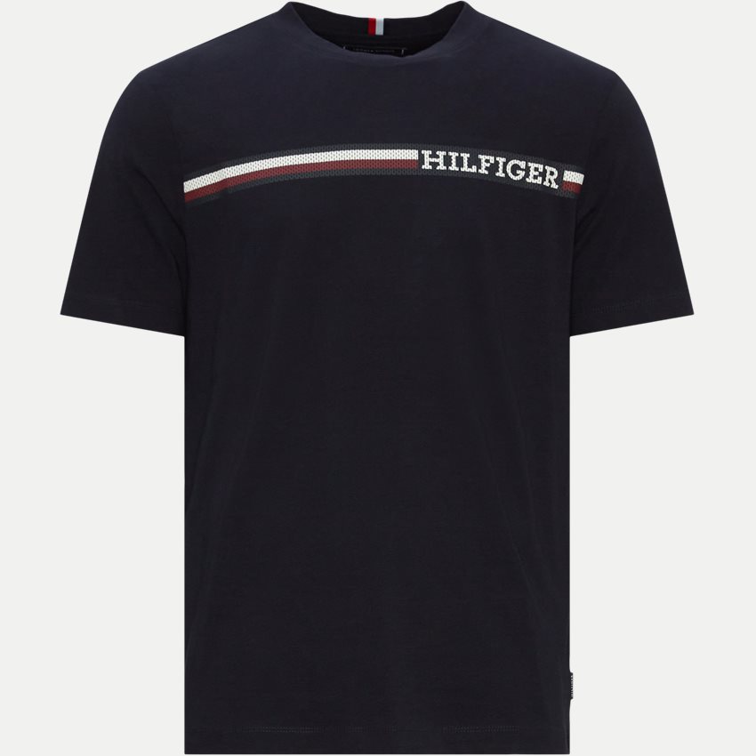 Tommy Hilfiger T-shirts 33688 MONOTYPE CHEST STRIP TEE NAVY