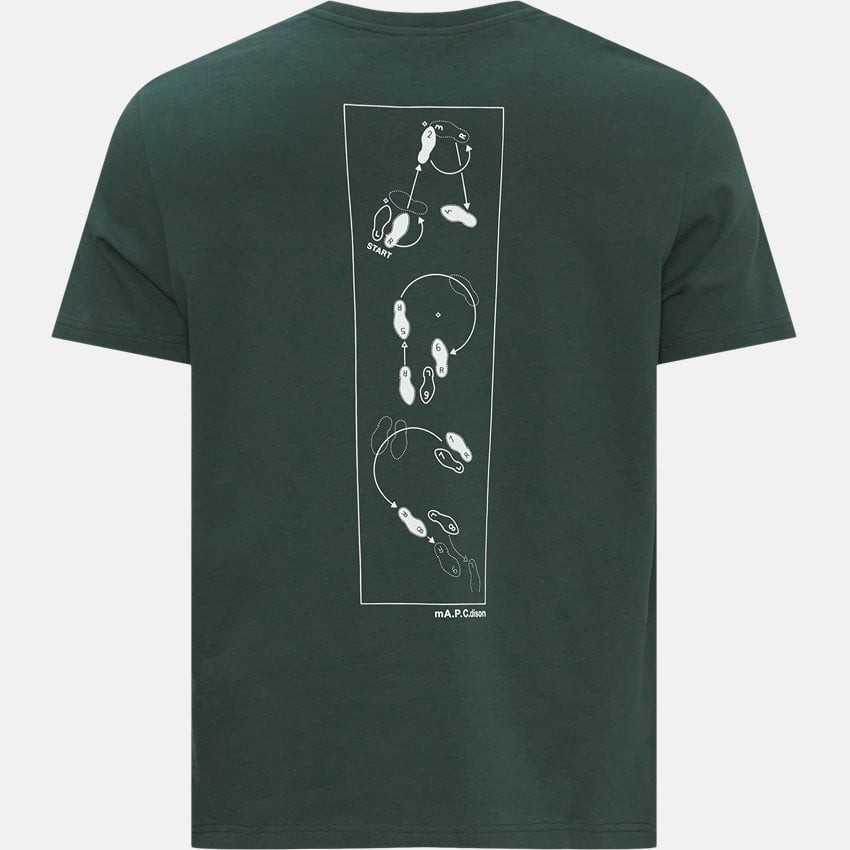 A.P.C. T-shirts COEZC H26338 GREEN