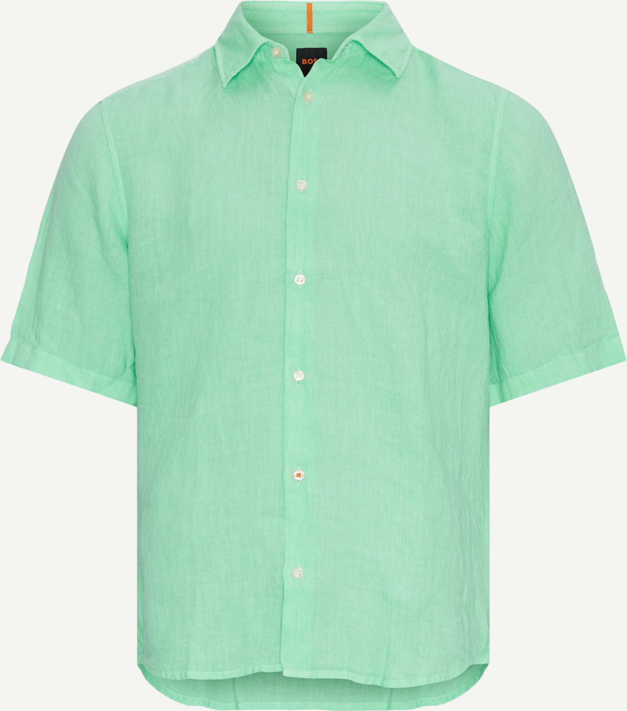 BOSS Casual Linen shirts 50489345 RASH_2 Green