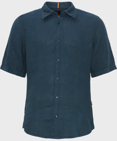BOSS Casual Linen shirts 50489345 RASH_2 Blue