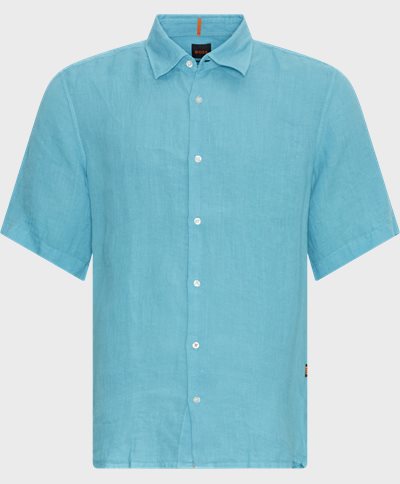 BOSS Casual Linen shirts 50489345 RASH_2 Turquoise