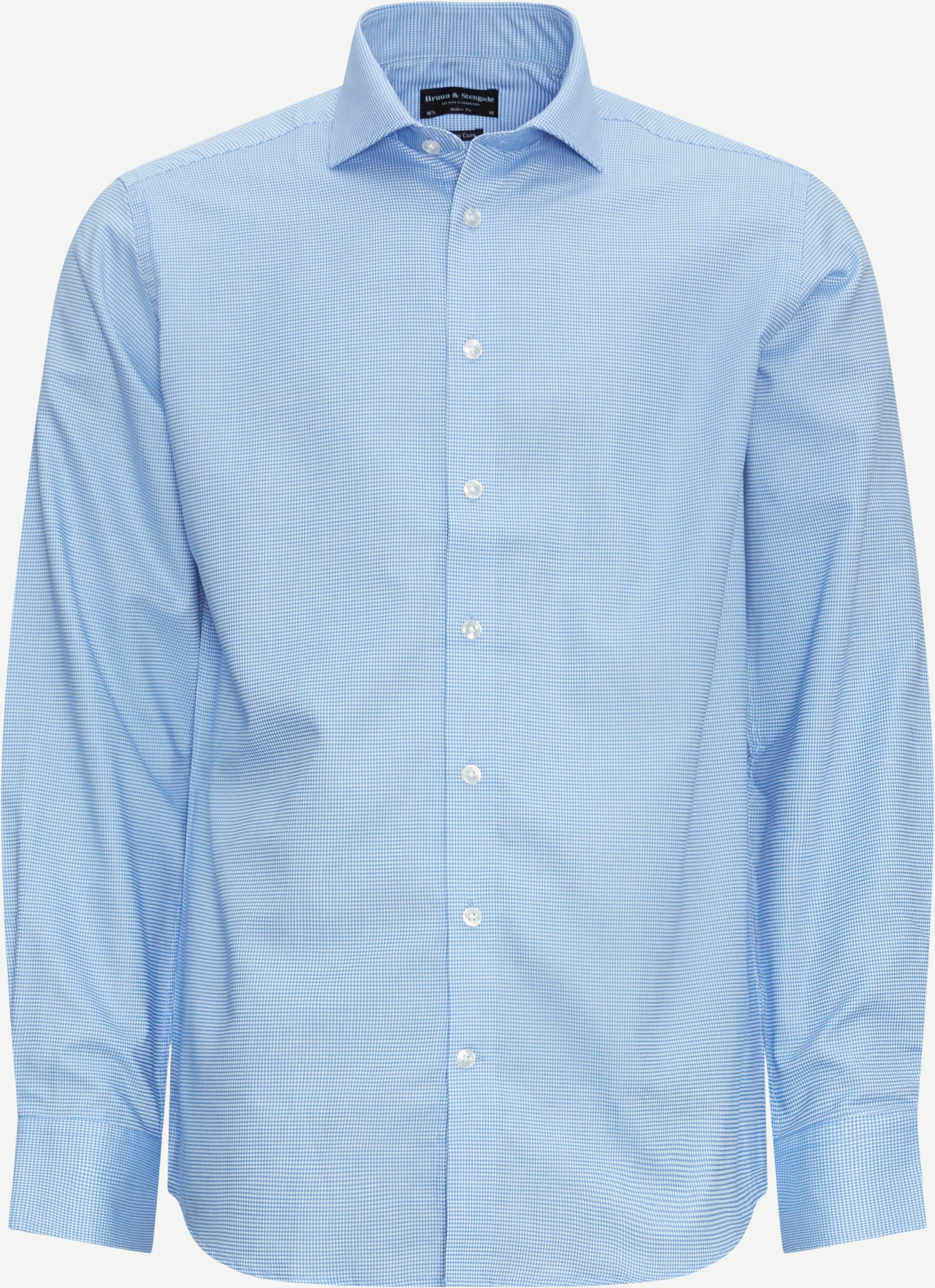 Bruun & Stengade Shirts THORPE SHIRT 2401-16019 Blue