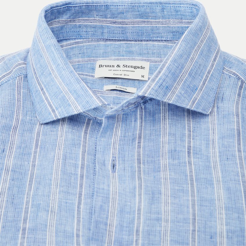 Bruun & Stengade Shirts LISMORE SHIRT 2401-19006 BLUE/GREY