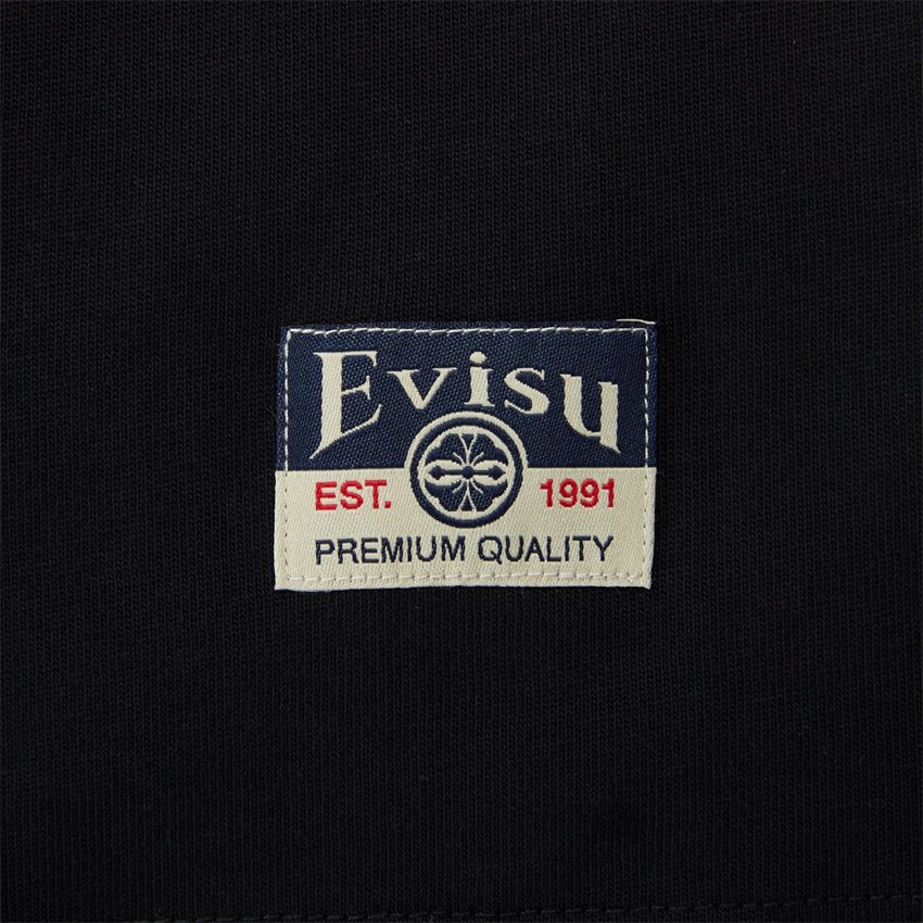 EVISU T-shirts SEAGULL WAVE PRINT LS TEE 2ESHTM4TL7063 BLACK
