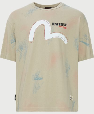 EVISU T-shirts SEAGULL PRINT SPRAYED TEE 2ESHTM4TS8057 Multi