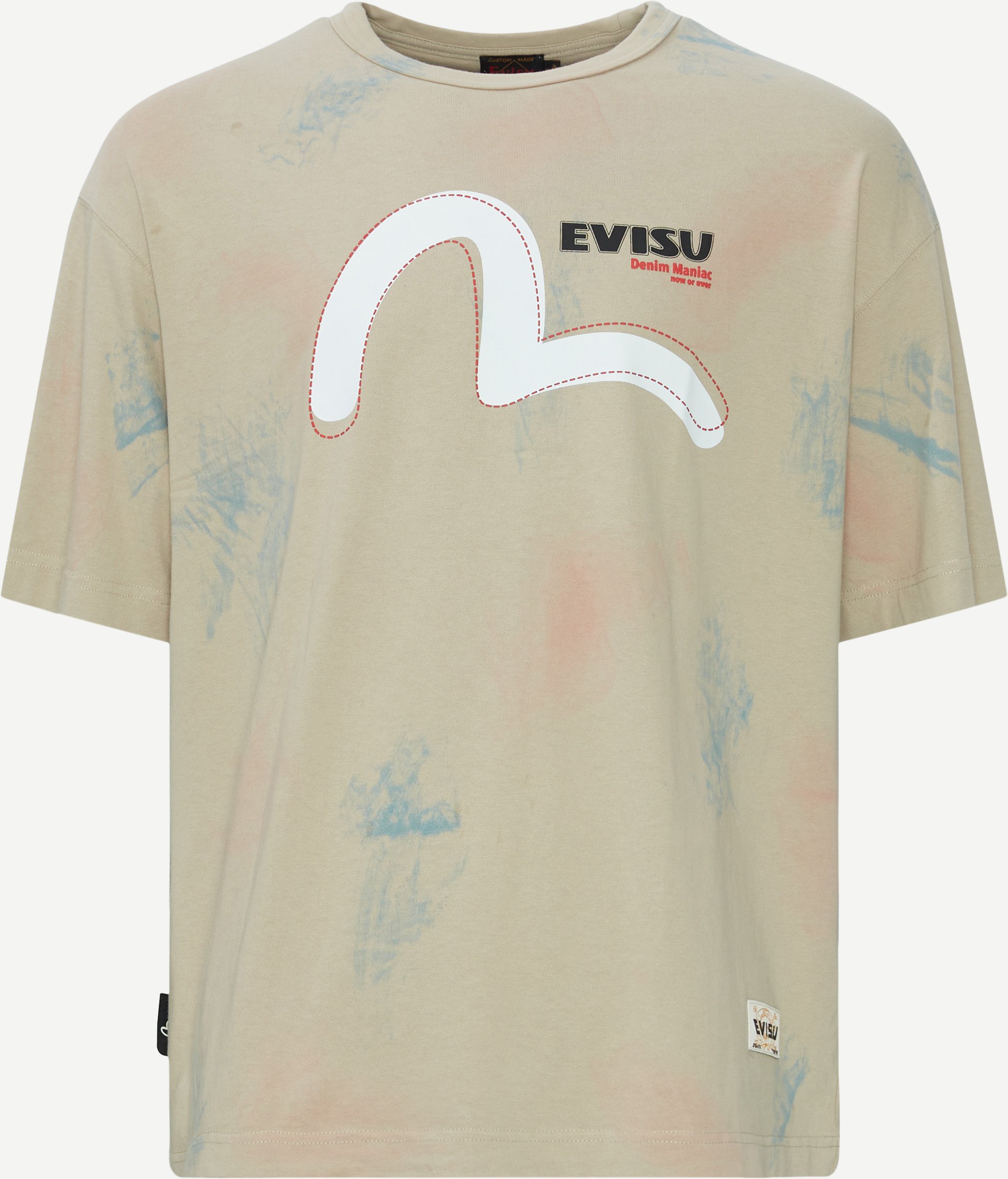 EVISU T-shirts SEAGULL PRINT SPRAYED TEE 2ESHTM4TS8057 Multi