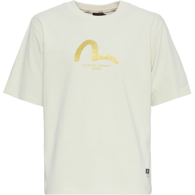 Se Evisu Seagull Golden print t-Shirt Ecru hos Axel.dk