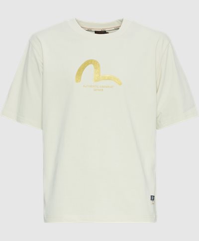 EVISU T-shirts SEAGULL GOLDEN PRINT TEE 2ESHTM4TS7080 Sand