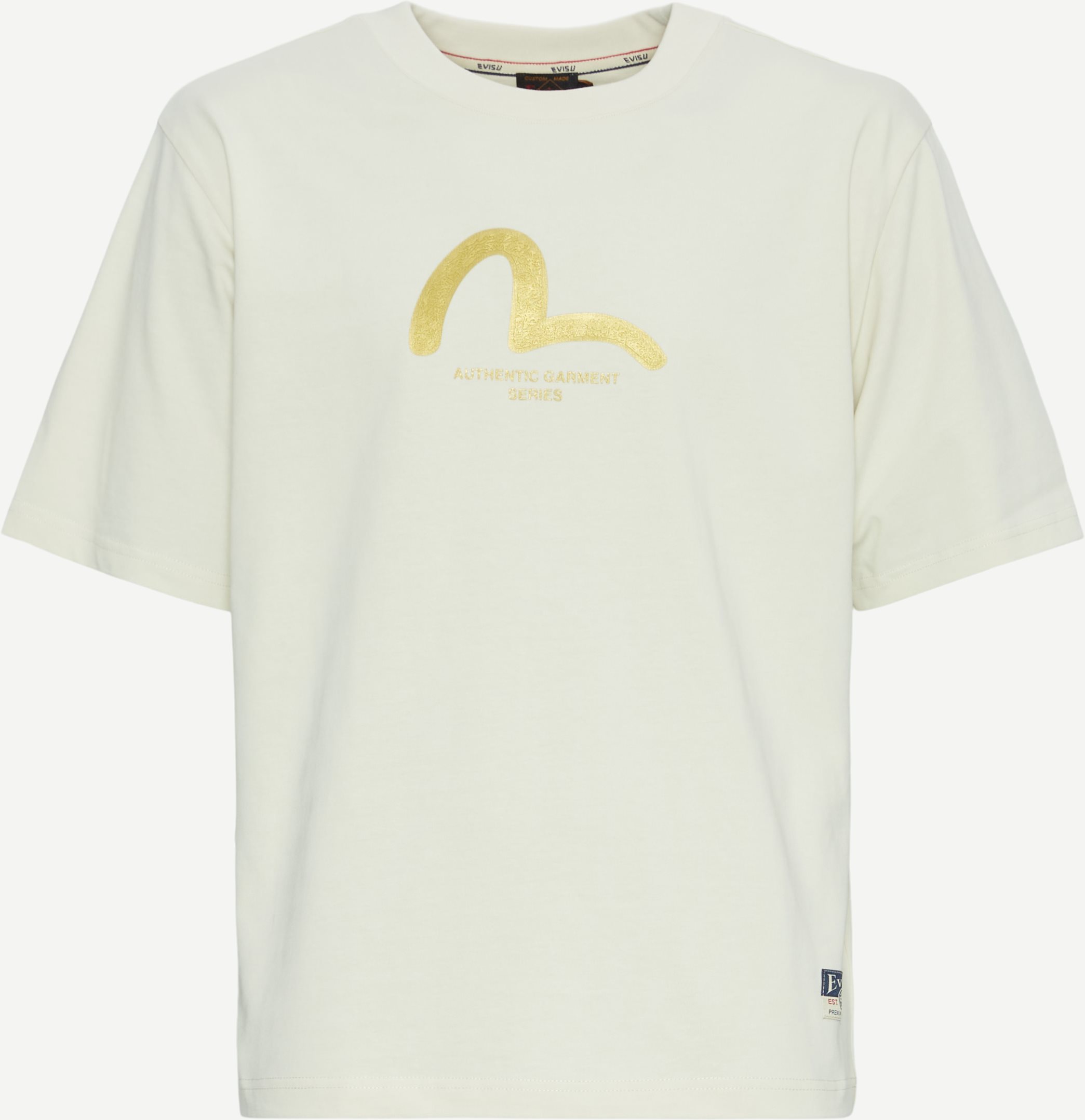 EVISU T-shirts SEAGULL GOLDEN PRINT TEE 2ESHTM4TS7080 Sand