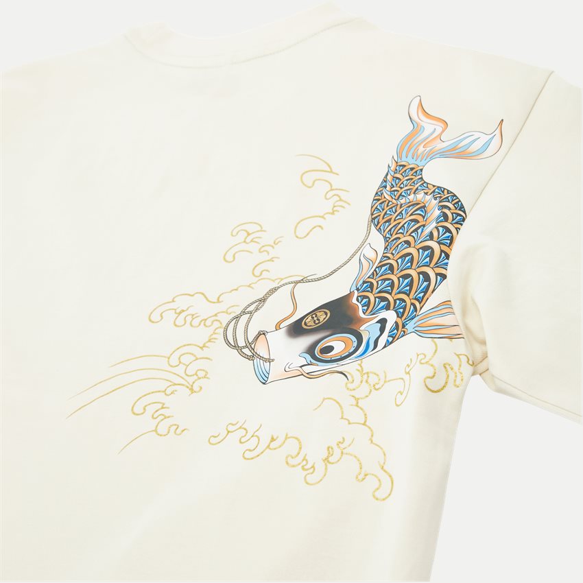 EVISU T-shirts SEAGULL GOLDEN PRINT TEE 2ESHTM4TS7080 ECRU