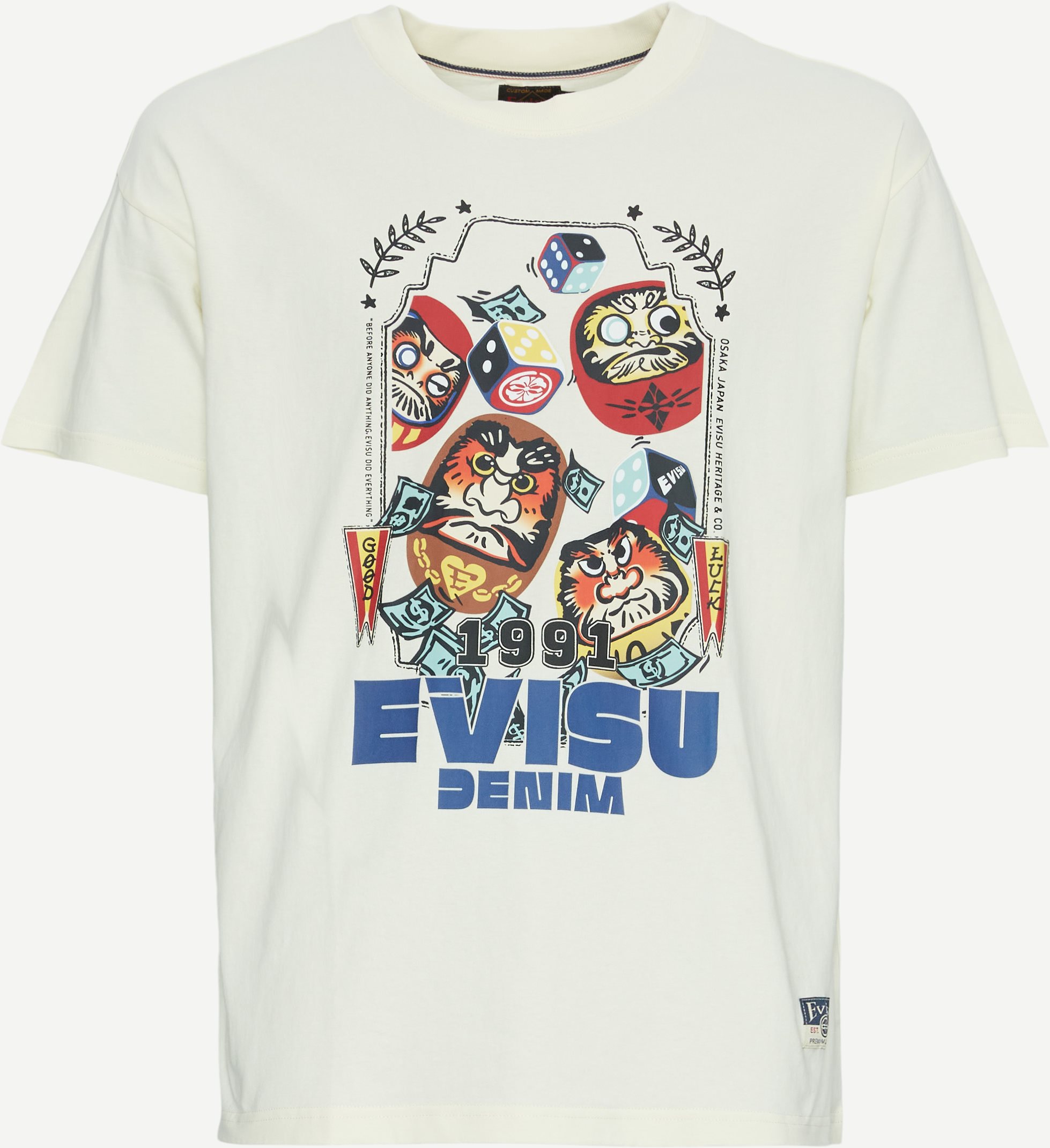 EVISU T-shirts DICE ROLL PRINTED SS TEE 2ESHTM4TS1075 Sand