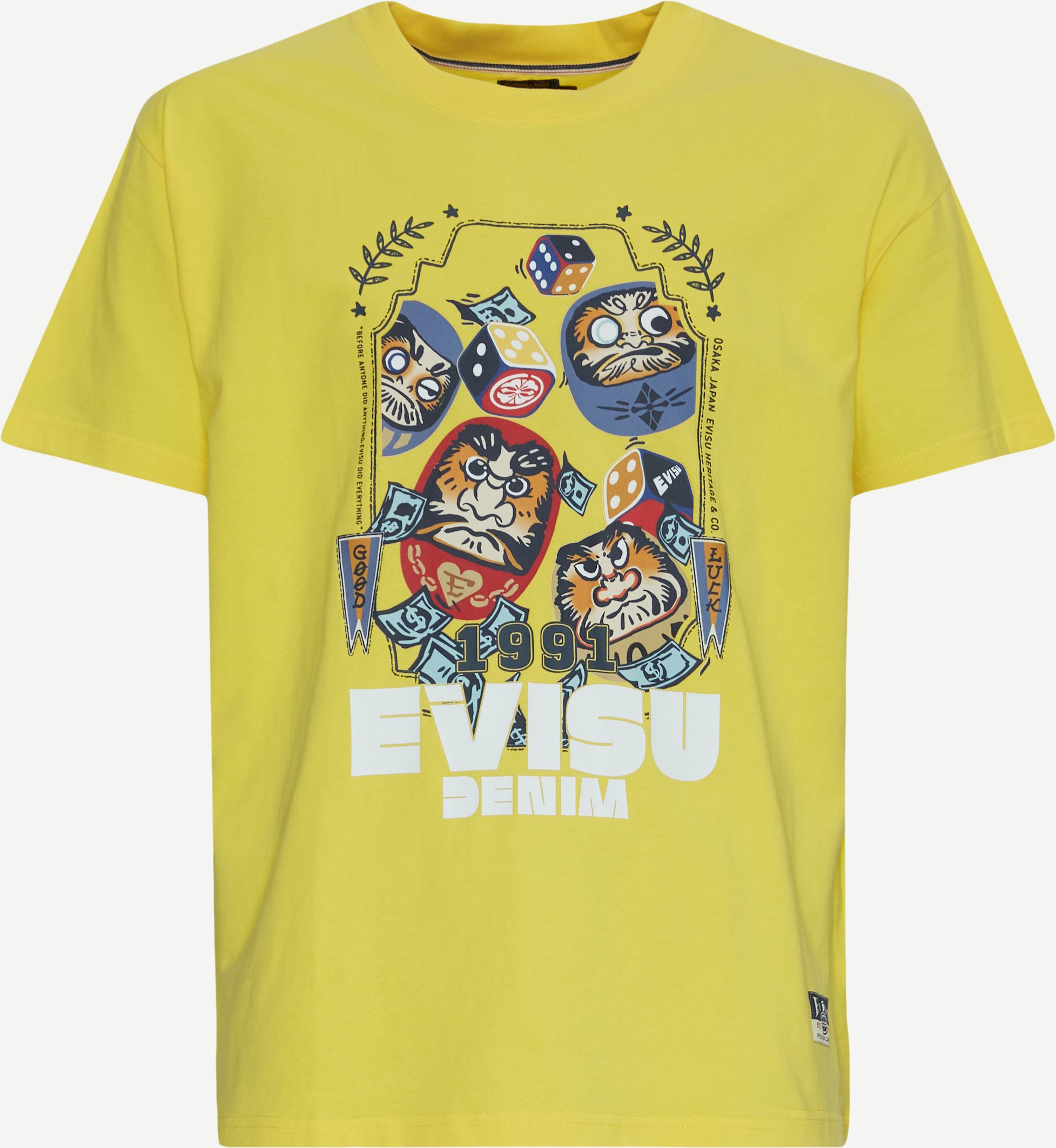 EVISU T-shirts DICE ROLL PRINTED SS TEE 2ESHTM4TS1075 Gul