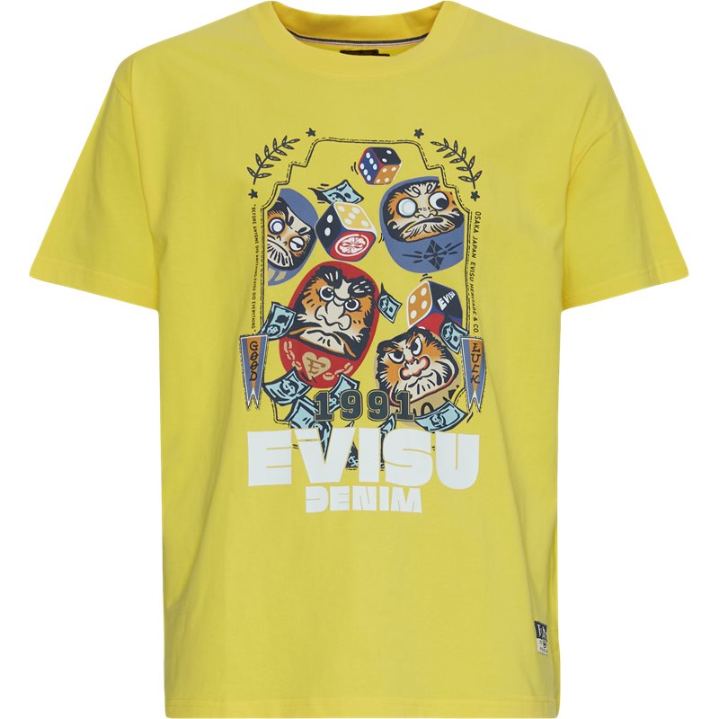 Se Evisu Dice Roll Printed T-Shirt Yellow hos Axel.dk