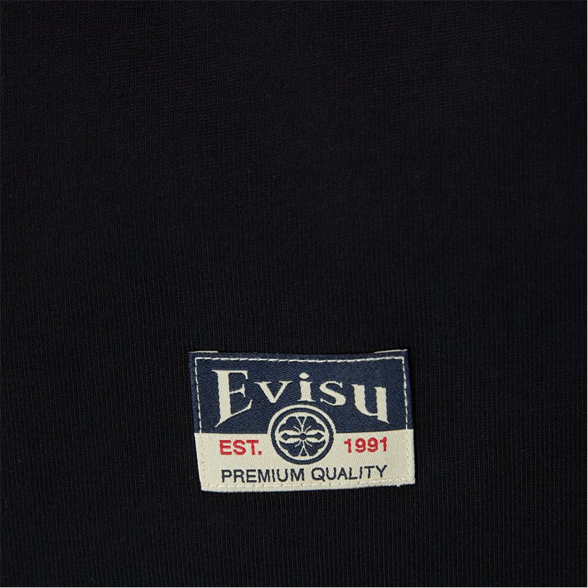 EVISU T-shirts KAMON PRINT WAVE DAICOCK PRINT TEE 2ESHTM4TS7067 BLACK