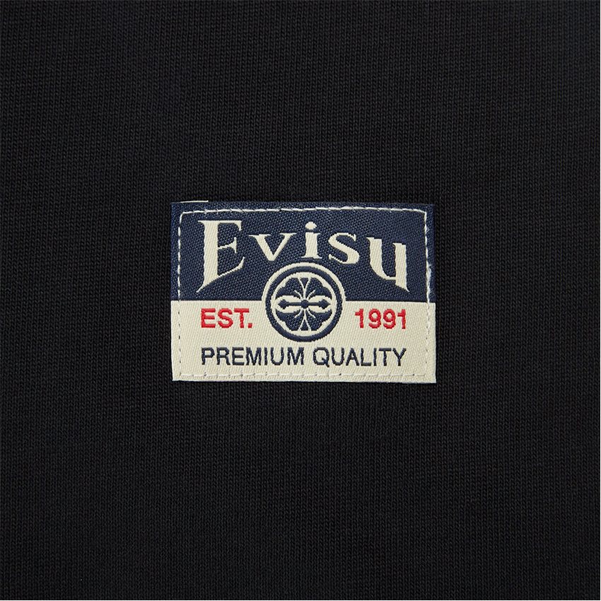 EVISU T-shirts SEAGULL PRINT PINS TEE 2ESHTM4TS7068 BLACK