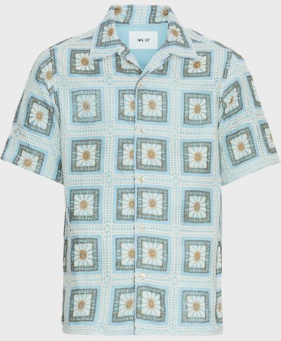 NN.07 Short-sleeved shirts JULIO CROCHET 5391 Blue