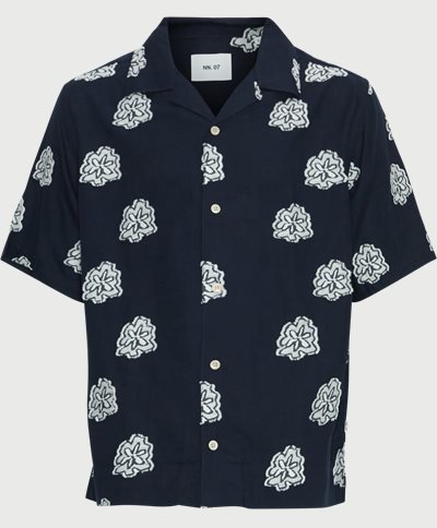 NN.07 Kortärmade skjortor LEO SS SHIRT 5736 Blå