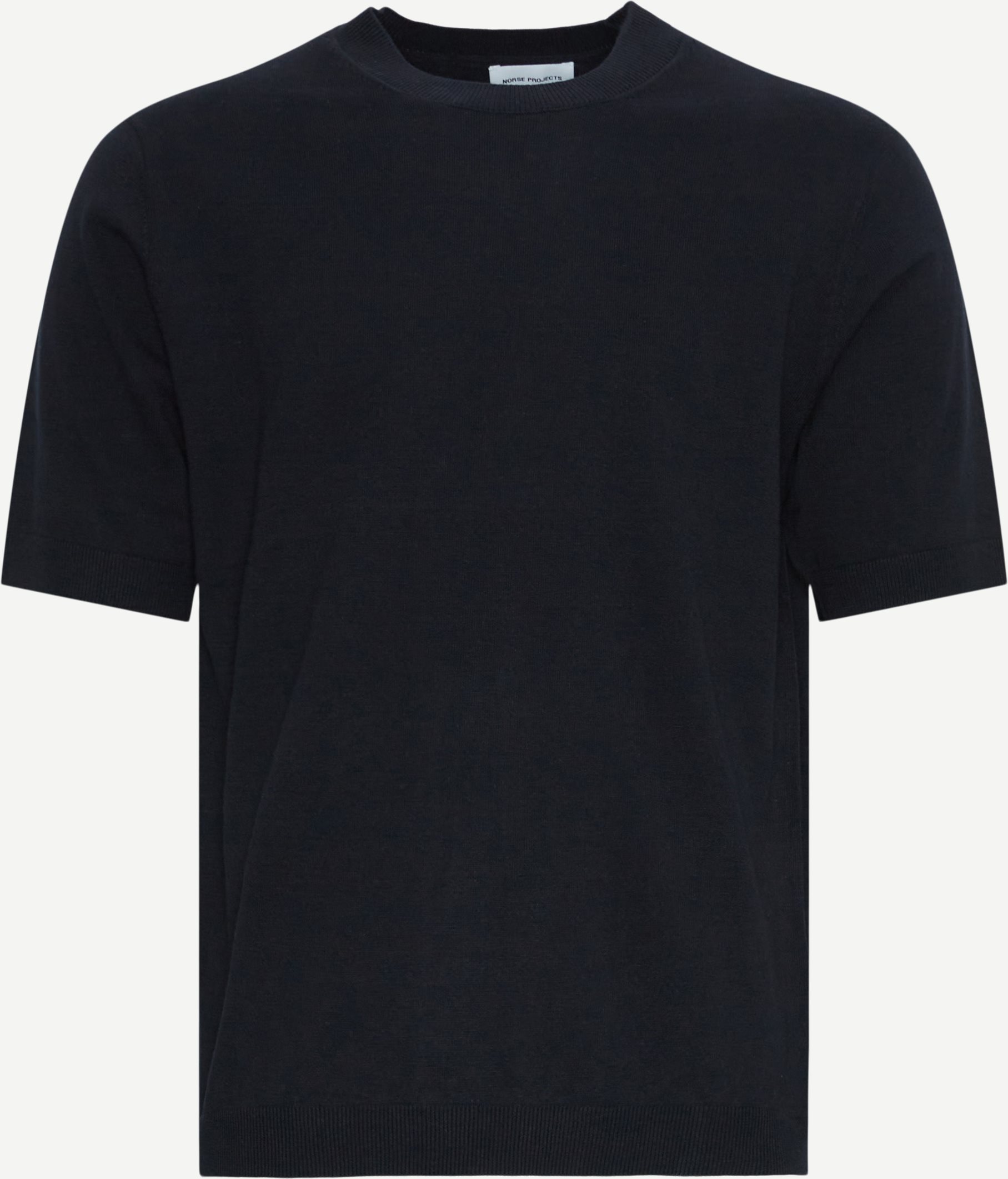 Norse Projects T-shirts RHYS COTTON LINNEN T-SHIRT N45-0600 Blå