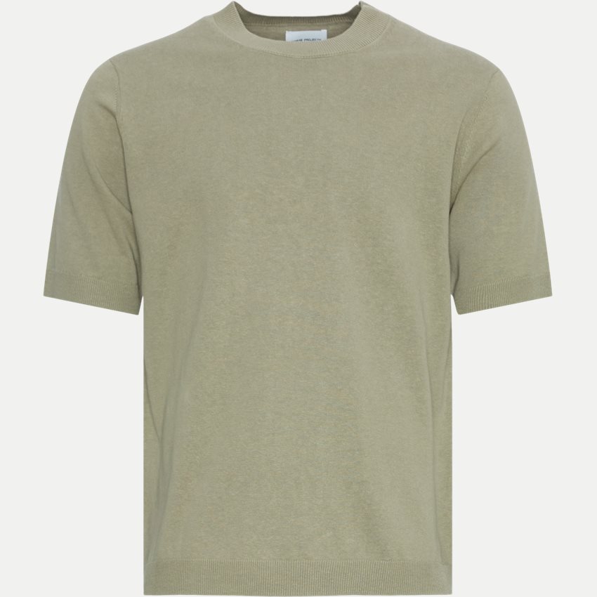 Norse Projects T-shirts RHYS COTTON LINNEN T-SHIRT N45-0600 OLIVEN