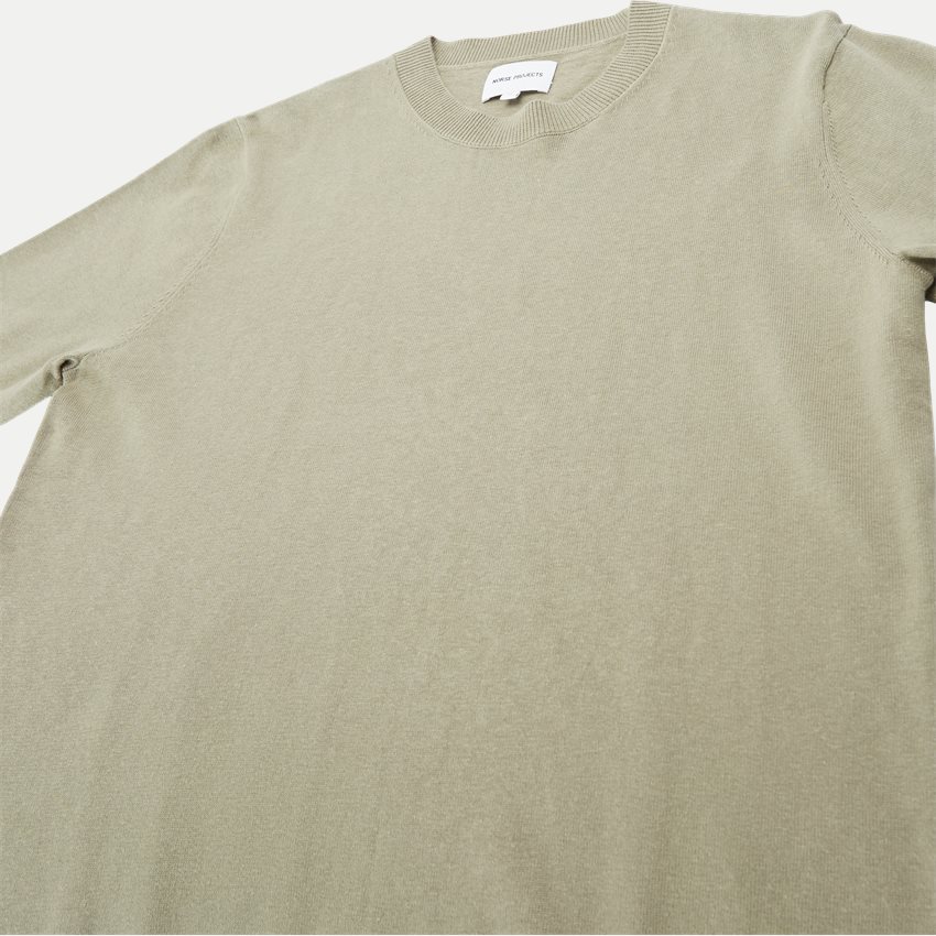 Norse Projects T-shirts RHYS COTTON LINNEN T-SHIRT N45-0600 OLIVEN