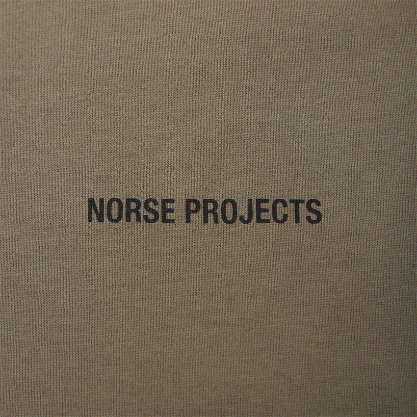 Norse Projects T-shirts JOHANNES ORGANIC LOGO T-SHIRT N01-0606 OLIVEN