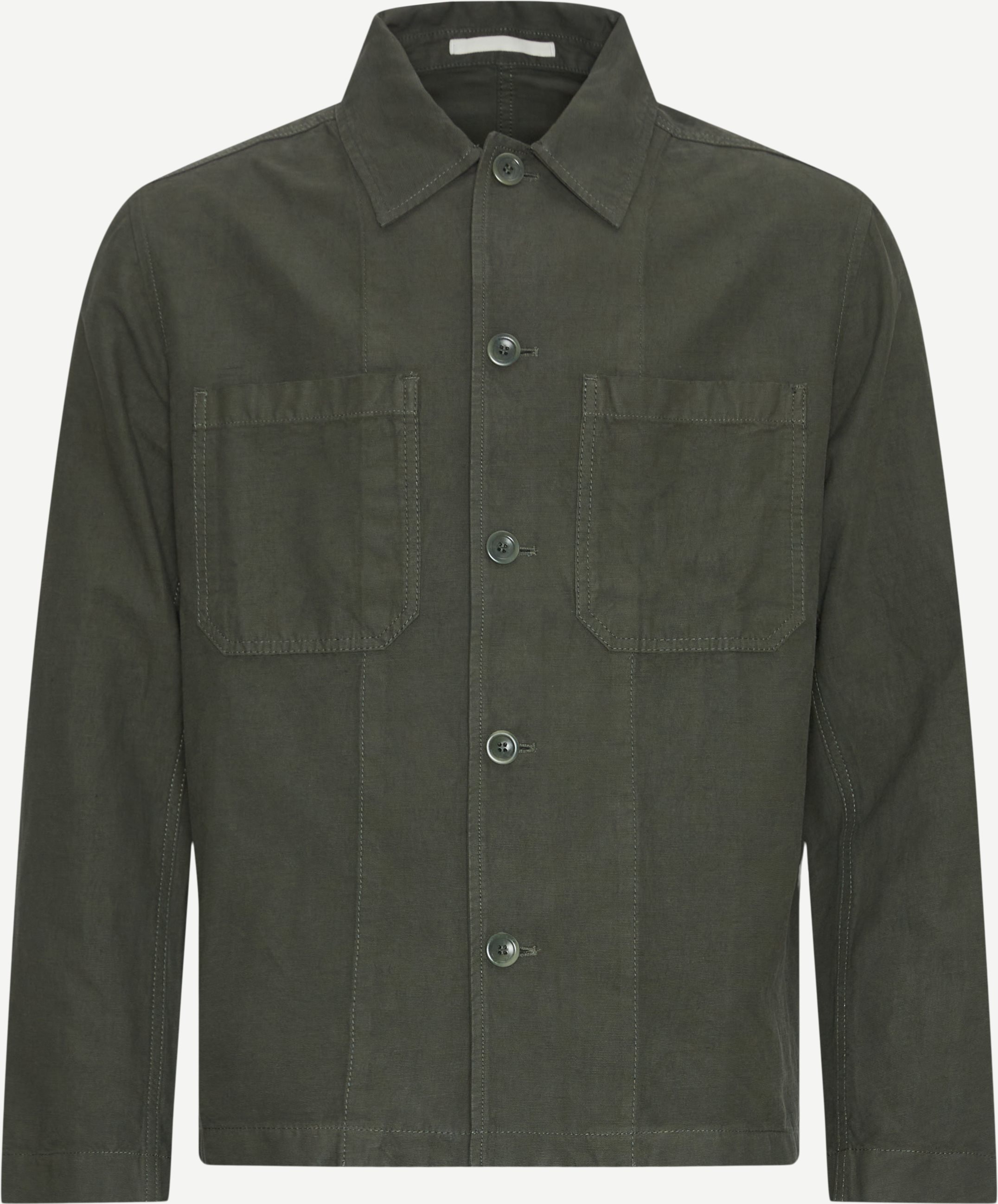 Norse Projects Shirts TYGE COTTON LINNEN OVERSHIRT N50-0244 Green