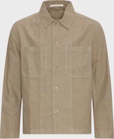 Norse Projects Shirts TYGE COTTON LINNEN OVERSHIRT N50-0244 Sand