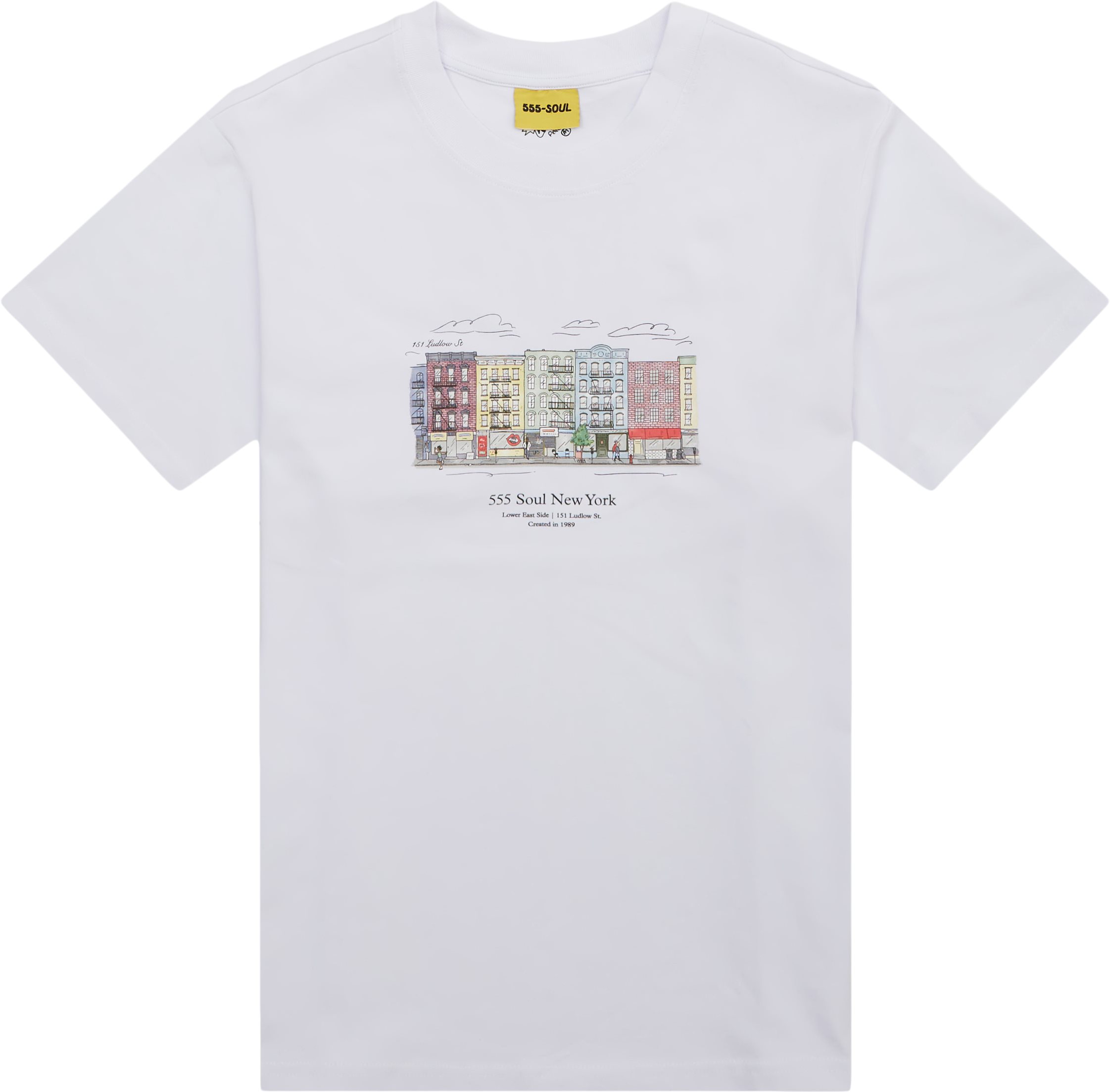 555 SOUL T-shirts LUDLOW ST. White