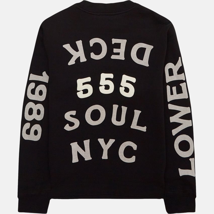 555 SOUL Sweatshirts LOWER DECK MOCKNECK BLACK