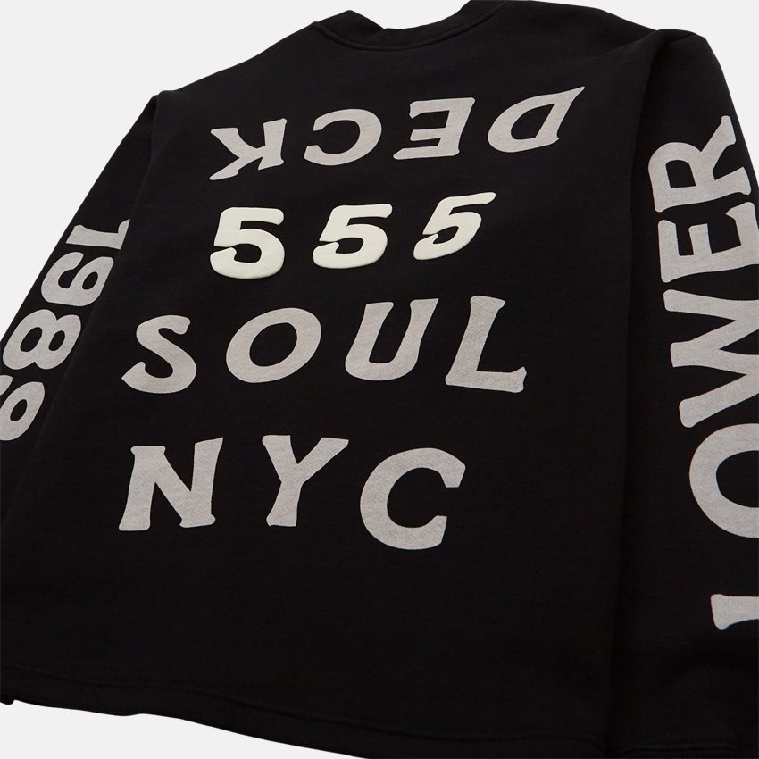 555 SOUL Sweatshirts LOWER DECK MOCKNECK BLACK