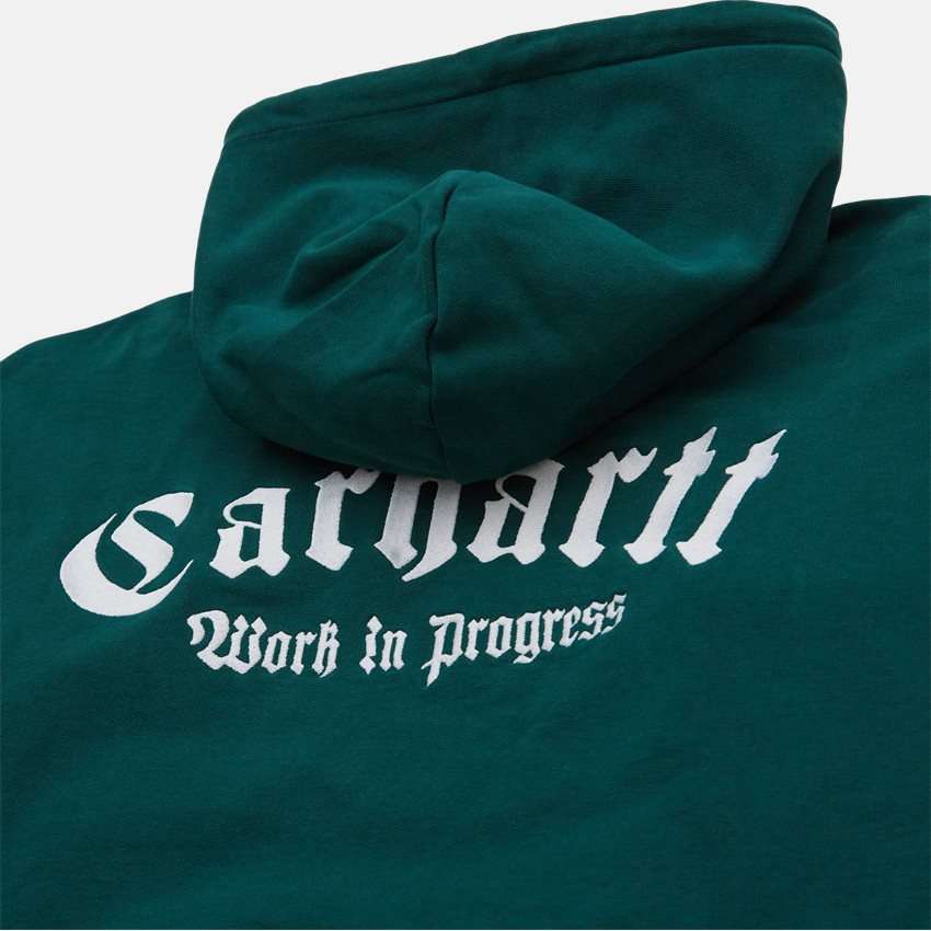 Carhartt WIP Sweatshirts HOODED ONYX SCRIPT SWEATSHIRT I032865 CHERVIL