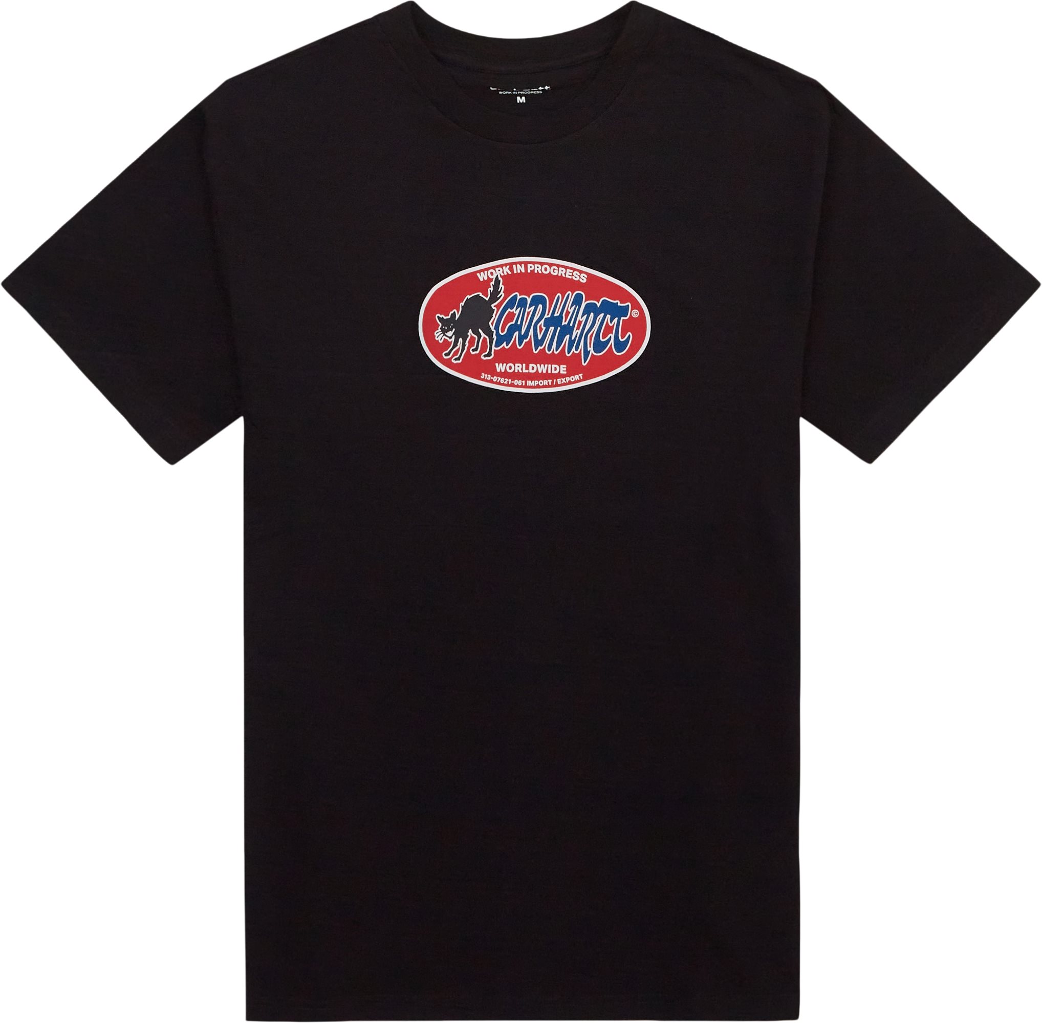 Carhartt WIP T-shirts S/S CAT STICKER T-SHIRT I032886 Black
