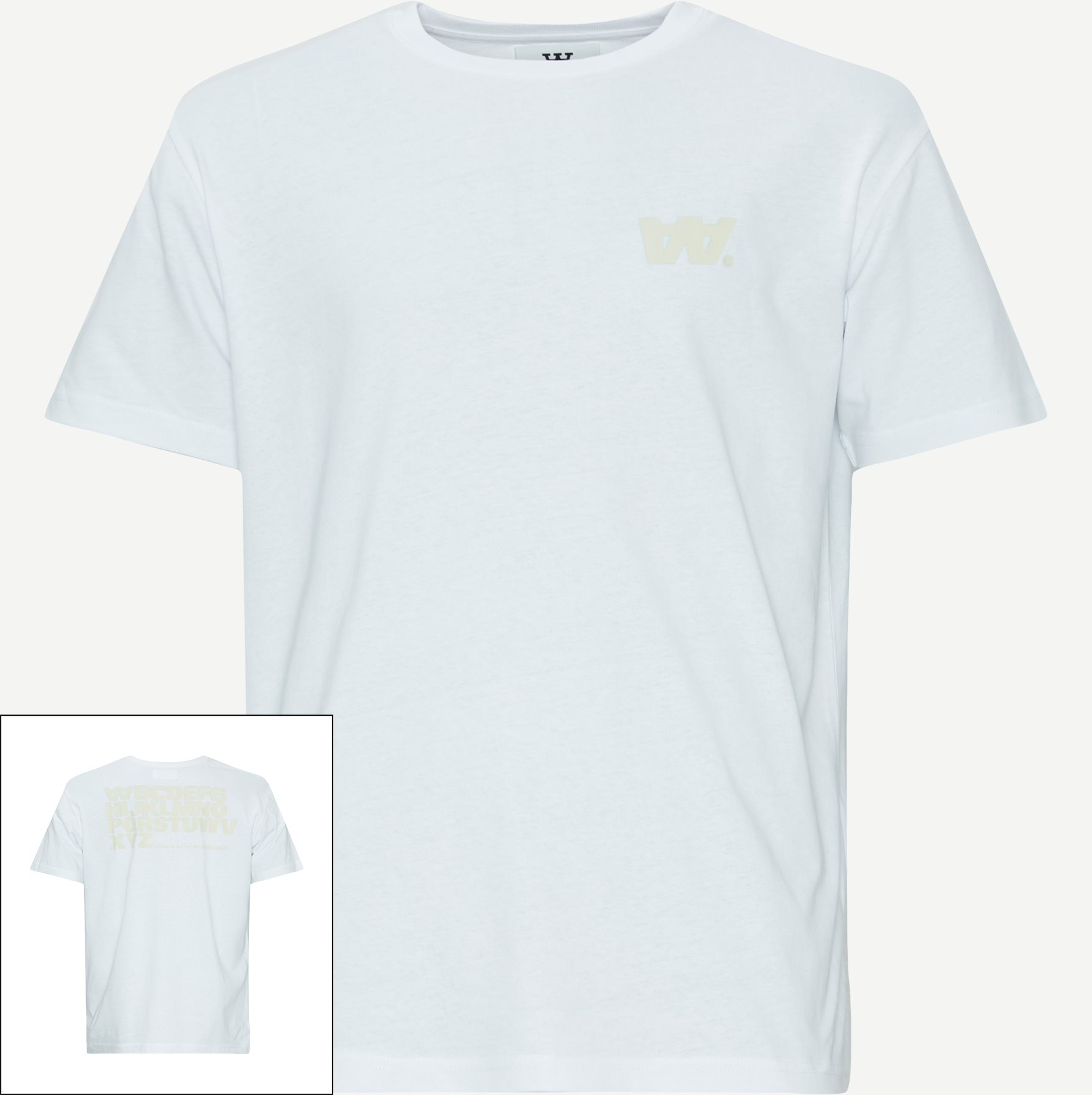WOOD WOOD T-shirts ACE LETTER T-SHIRT Hvid