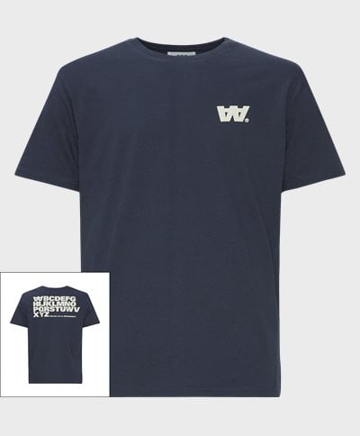 WOOD WOOD T-shirts ACE LETTER T-SHIRT Blå