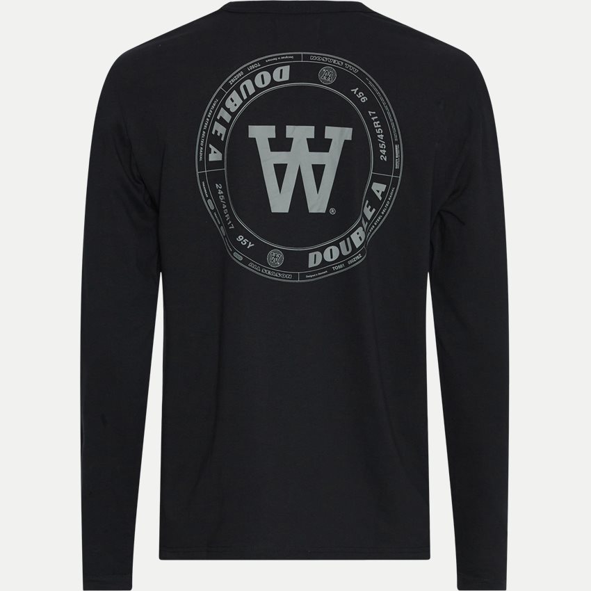 WOOD WOOD T-shirts MEL TIREWALL LS T-SHIRT SORT