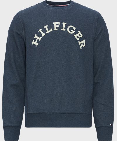Tommy Hilfiger Sweatshirts 34448 HILFIGER ARCHED HTR SWEATSHIRT Blå