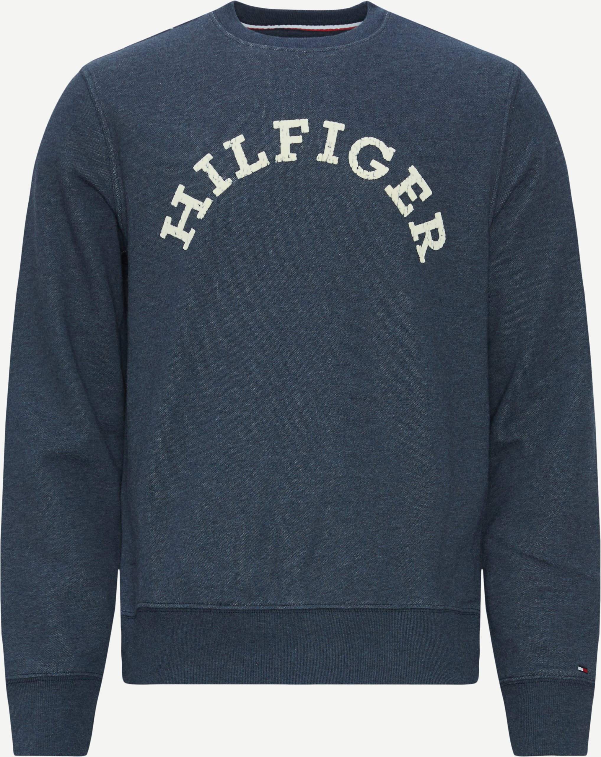 Tommy Hilfiger Sweatshirts 34448 HILFIGER ARCHED HTR SWEATSHIRT Blue