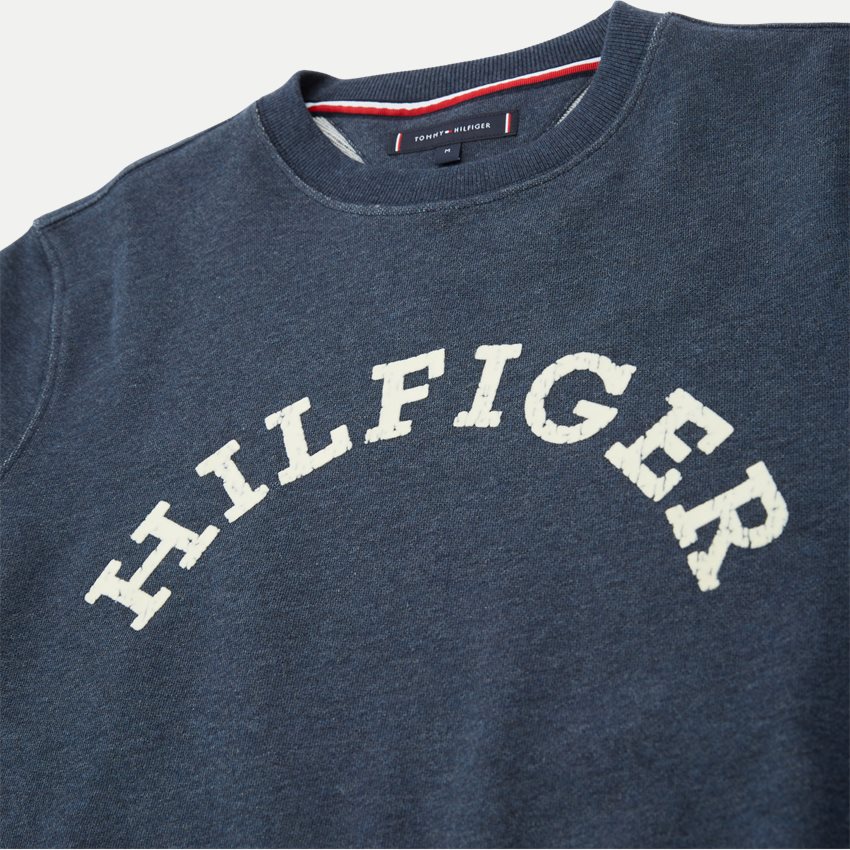 Tommy Hilfiger Sweatshirts 34448 HILFIGER ARCHED HTR SWEATSHIRT NAVY