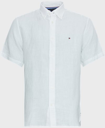 Tommy Hilfiger Short-sleeved shirts 35207 PIGMENT DYED LINEN RF SHIRT S/S White
