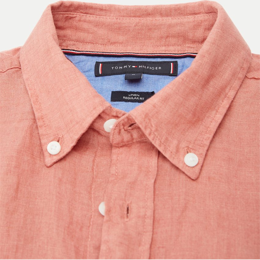 Tommy Hilfiger Shirts 35207 PIGMENT DYED LINEN RF SHIRT S/S PINK