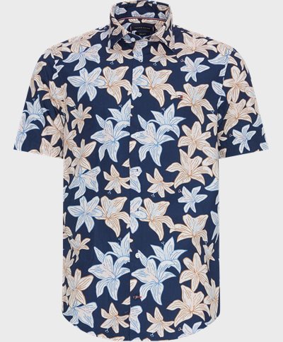 Tommy Hilfiger Short-sleeved shirts 35322 CL-W LILY PRINT RF SHIRT S/S Blue