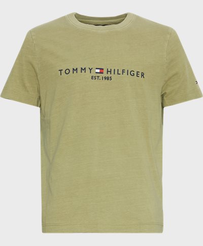 Tommy Hilfiger T-shirts 35186 GARMENT DYE TOMMY LOGO TEE Army
