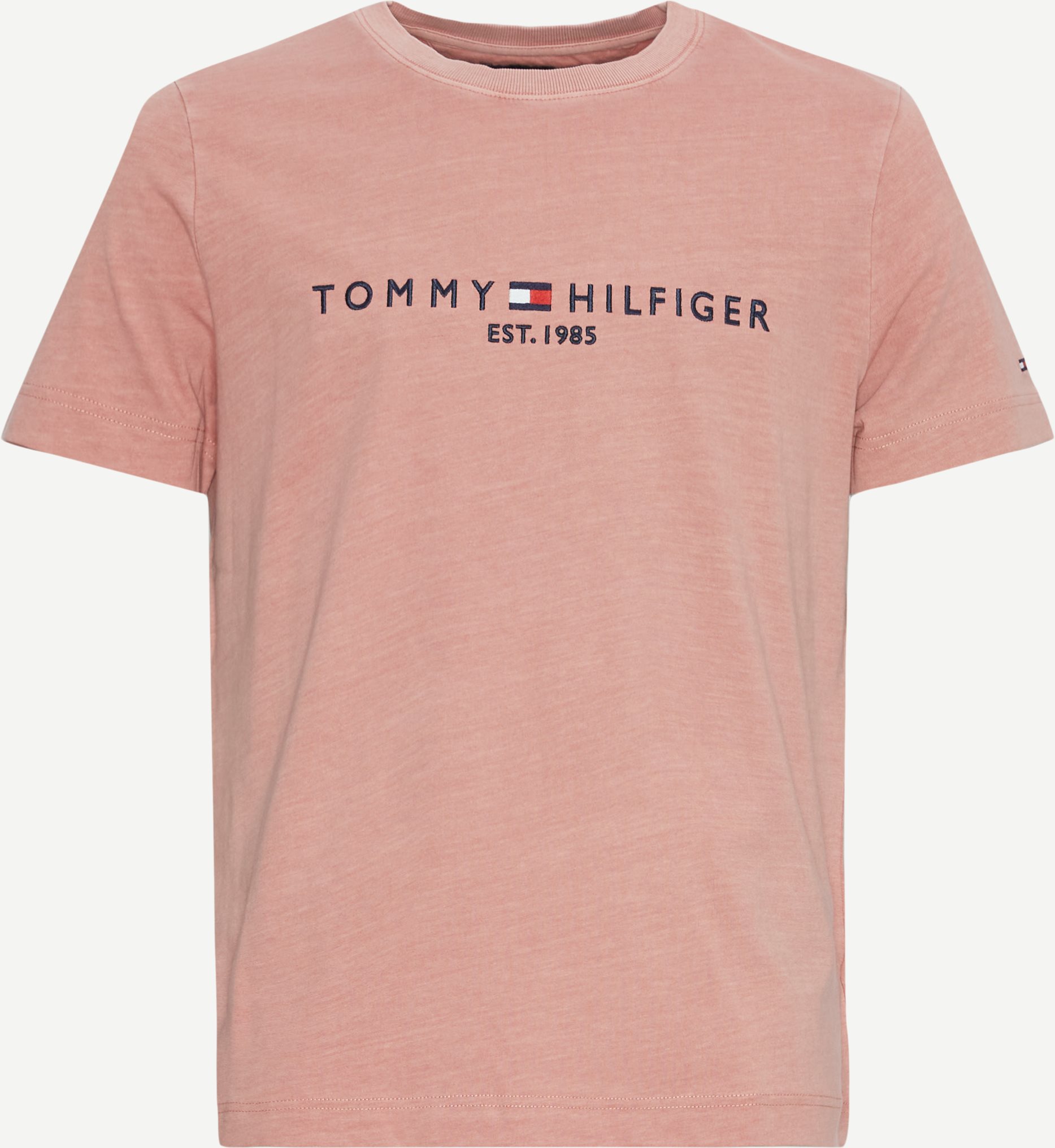 Tommy Hilfiger T-shirts 35186 GARMENT DYE TOMMY LOGO TEE Lyserød